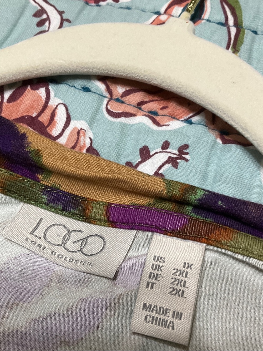 LOGO by Lori Goldstein Floral Print Long Sleeve Top - Picture 7 of 8